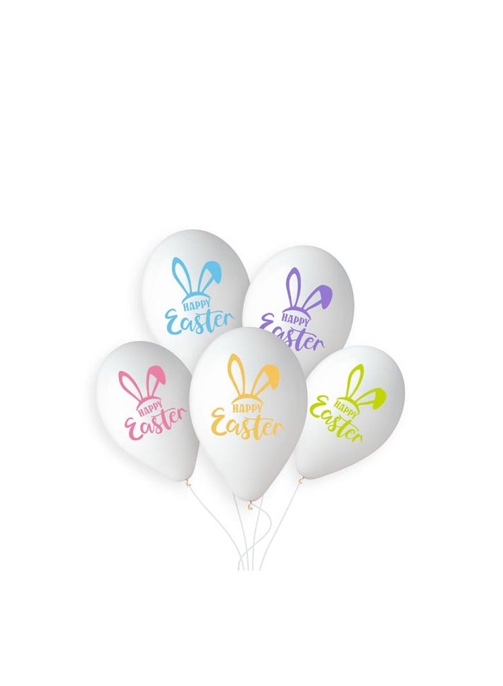 Gemar 13" Easter Bunny Latex Balloon 50ct - Image 1