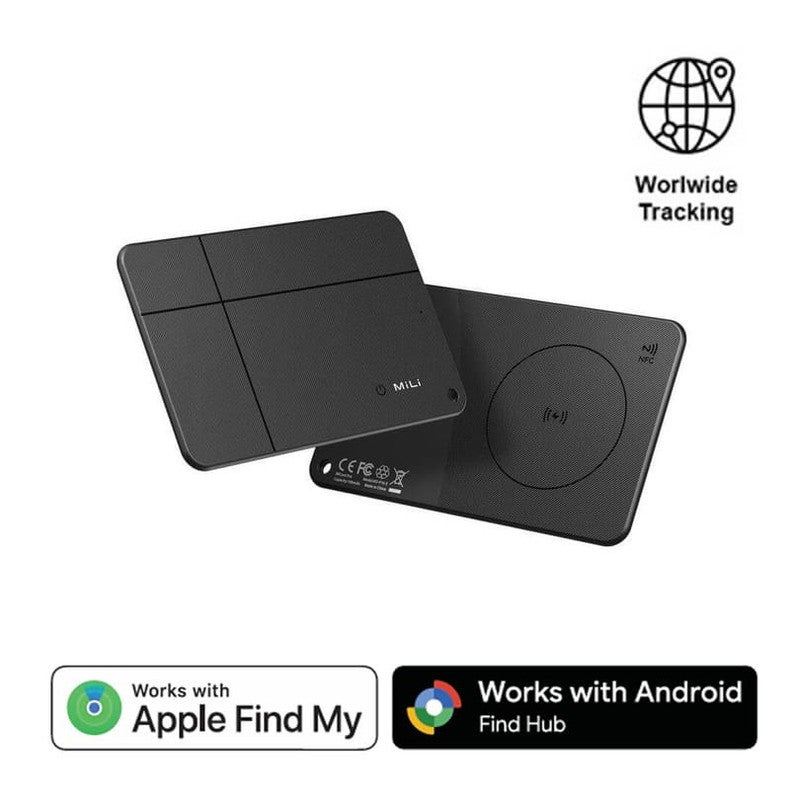 MiLi Wallet Finder for Android, Google Certified Wallet Tracker Card, Wireless Rechargeable Smart Tracking Tag, Bluetooth Item Locator Works with Google Find My Device App, 5-Year Battery - Image 1
