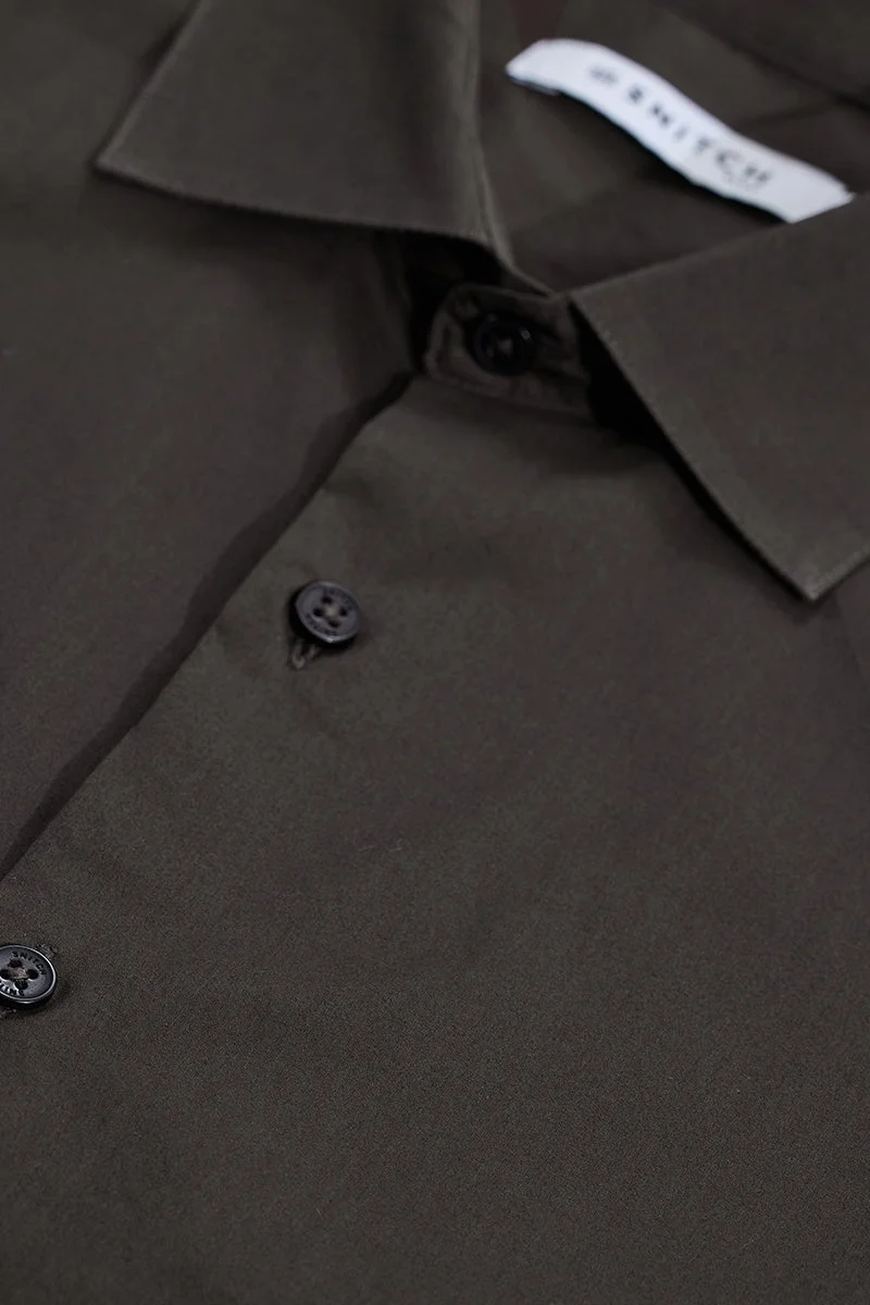 SNITCH Charcoal Grey Regular Fit Plus Size Shirt