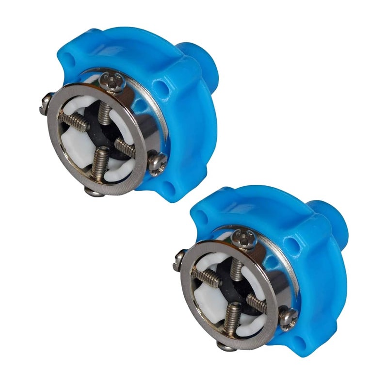 SBD SBD Fully Automatic Washing Machine Tap Connector Tap Adapter for Washing Machine Inlet Pipe Tap Connector for Water Pipe Easy Install Washing Machine Tap Adapter Blue Pack of 2 - Image 1