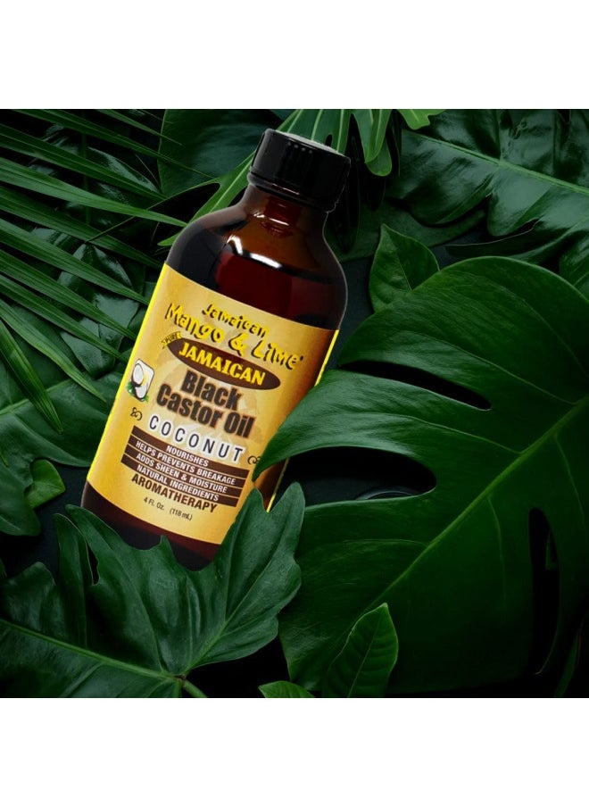 Jamaican Mango & Lime Jamaican Mango Black Castor Oil, Coconut, 4 Ounce  - Image 1