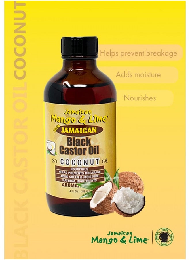 Jamaican Mango & Lime Jamaican Mango Black Castor Oil, Coconut, 4 Ounce  - Image 2