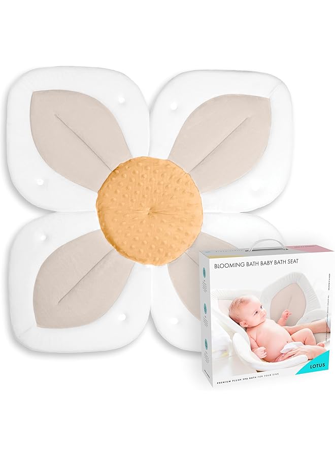 مقعد حمام للأطفال على شكل زهرة اللوتس، سجادة حمام، حوض استحمام للأطفال، وسادة حمام، خزنة غسيل أصلية - Image 1