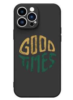Theodor Protective Slim Fit Case Liquid Silicone Cover with Full Body Protection Anti-Scratch Shockproof Case For iPhone 12 Pro Max Black  - Good times copy  - Image 1