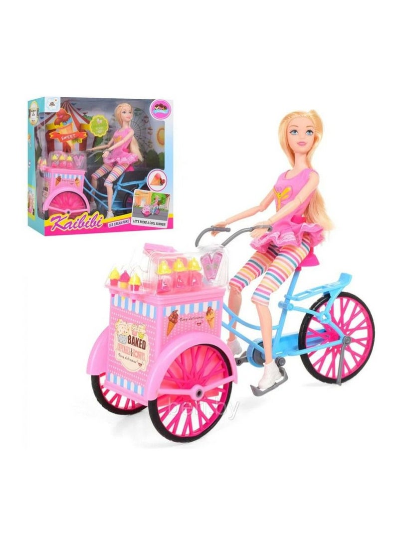 كيبيبي باربي الدمية مع دراجة الأيس كريم - BLD142 - Image 2