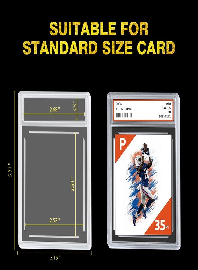 Comnge 12ct Graded Card Slab - Card Case Holder for TCG, UV Resistant Acrylic Hard Sleeves with Label Position, for Standard Baseball Sport Game Collector, Perfect for Sorting, Storage and Display - Image 2