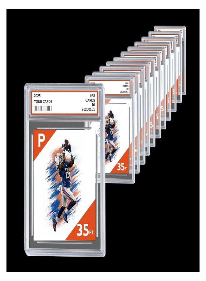 Comnge 12ct Graded Card Slab - Card Case Holder for TCG, UV Resistant Acrylic Hard Sleeves with Label Position, for Standard Baseball Sport Game Collector, Perfect for Sorting, Storage and Display - Image 1