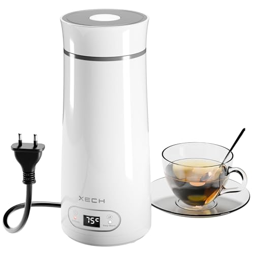XECH Small Electric Kettle with Temperature Control | 400ml Portable Kettles to Boil Hot Water | 300W Mini Travel Kettle | Electric Bottle for Tea Coffee Without Milk (Hydroboil Digital) - Image 1