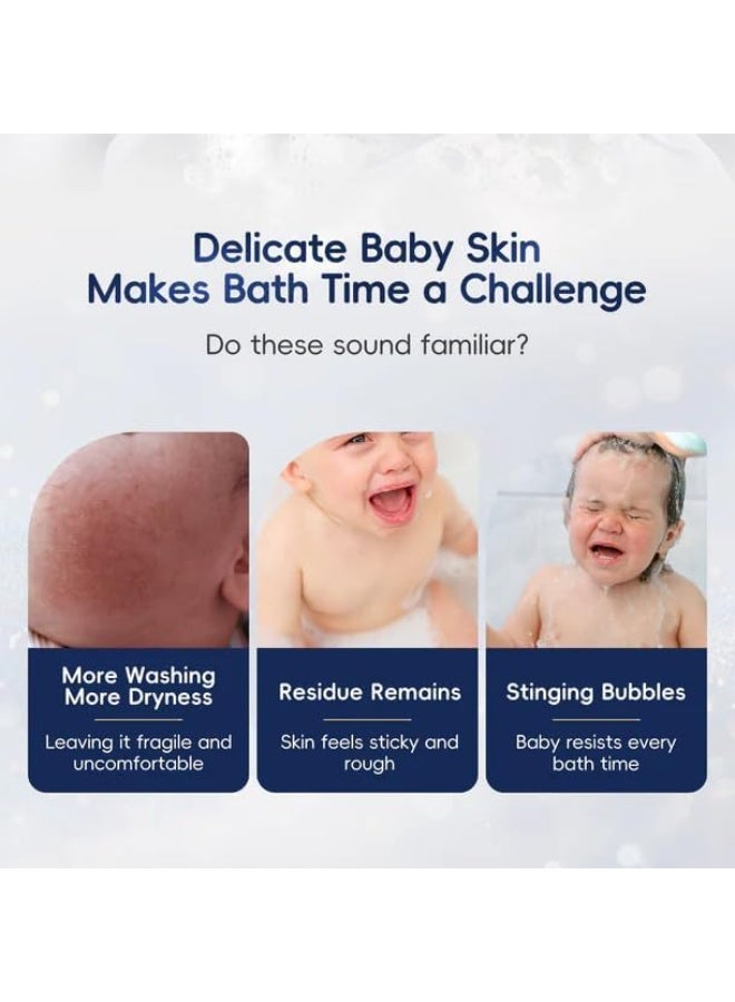 aiwibi Baby Bubble Wash & Shampoo 300ml, Gentle Baby Body Wash and Shampoo With Camellia Seed Oil For Hair & Skin - Image 5