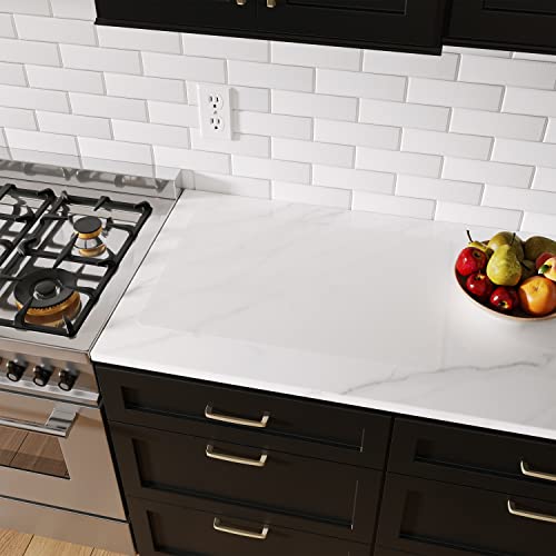 GASARÉ, Set of 2, Extra Large, Thick, Silicone Mats for Kitchen Counter, Heat Resistant Mats, Countertop Protector, Non-Slip, Easy to Clean, 25 x 17 Inches x 1.4mm, White - Image 4