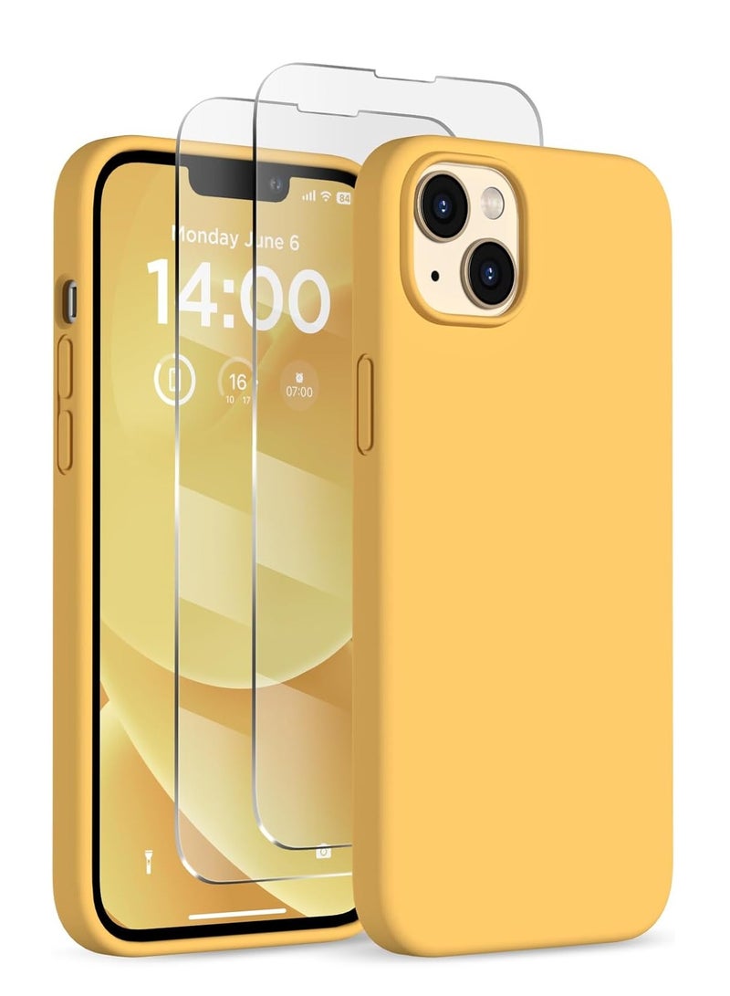 BORTONY iPhone 14 Plus Case Cover Liquid Silicone Slim Thin Phone Case with 2-Pack Screen Protectors Full Body Shockproof Protective Cover for iPhone 14 Plus 6.7 inch - Image 1