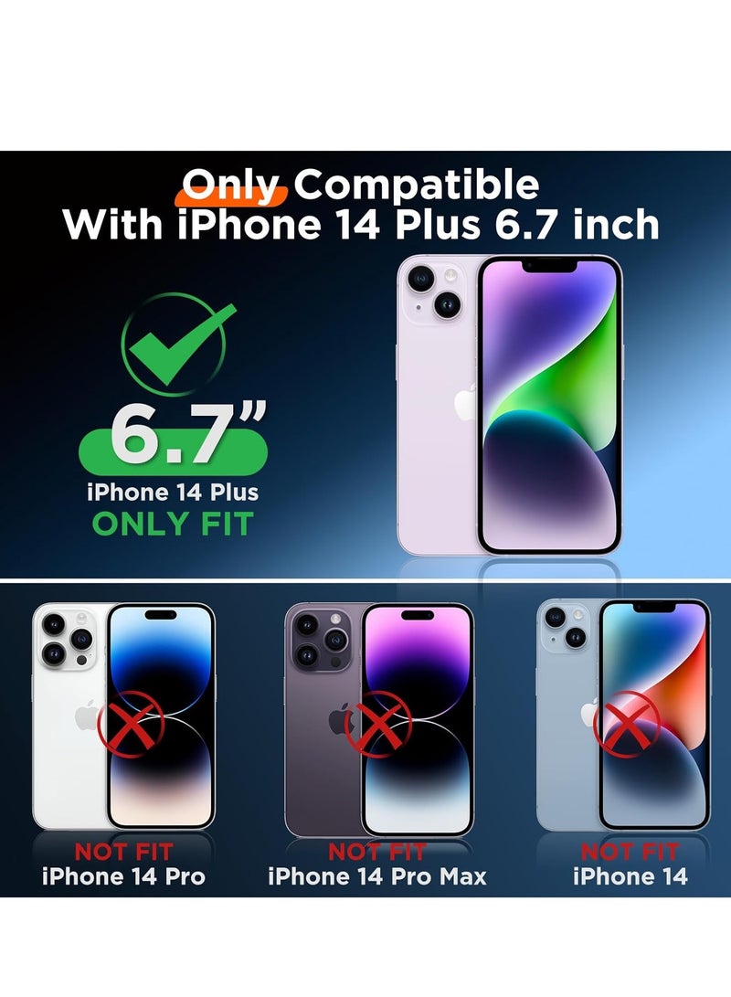 BORTONY iPhone 14 Plus Case Cover Liquid Silicone Slim Thin Phone Case with 2-Pack Screen Protectors Full Body Shockproof Protective Cover for iPhone 14 Plus 6.7 inch - Image 2