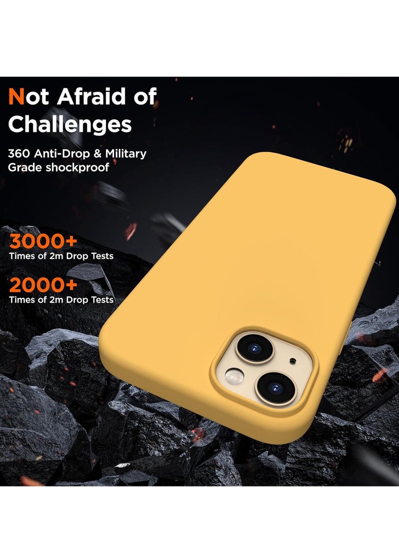 BORTONY iPhone 14 Plus Case Cover Liquid Silicone Slim Thin Phone Case with 2-Pack Screen Protectors Full Body Shockproof Protective Cover for iPhone 14 Plus 6.7 inch - Image 3
