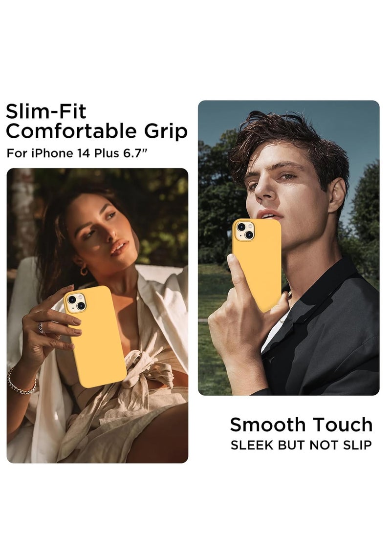 BORTONY iPhone 14 Plus Case Cover Liquid Silicone Slim Thin Phone Case with 2-Pack Screen Protectors Full Body Shockproof Protective Cover for iPhone 14 Plus 6.7 inch - Image 5