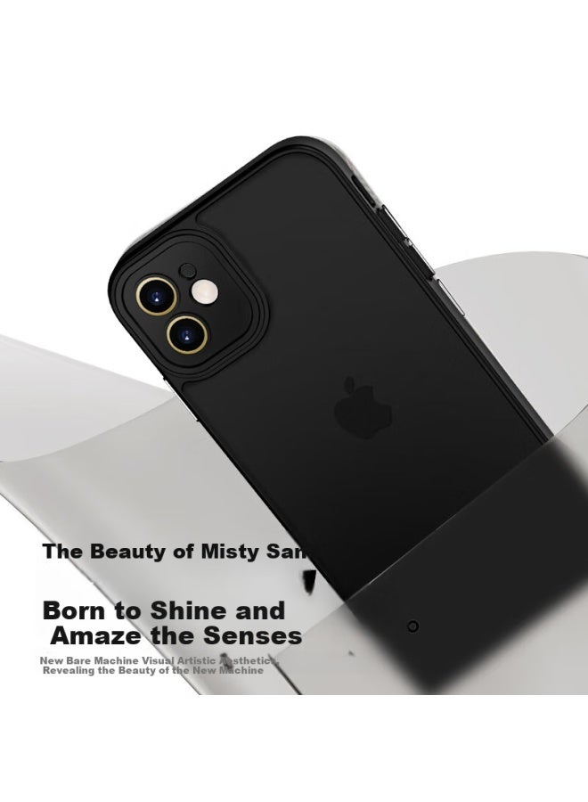 Keklle Matte Texture Iphone 12 Case, Apple 12 Protective Cover, Semi-transparent Matte Anti-drop Anti-fingerprint Lens Full Wrap Soft Edge Protective Case, Cherry Blossom Pink - Image 2