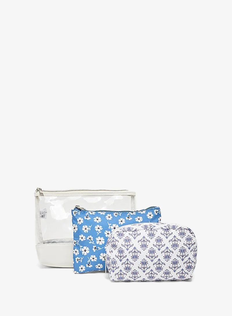 3 Pack Cosmetic Pouch Set