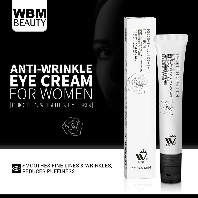 WBM Eye Cream with Metal Roller  AntiAging Eye Treatment for Dark Circles Puffiness  Wrinkles  Hyaluronic Acid Retinol  Niacinamide  Hydrating  Cooling Under Eye Cream  20ml - Image 4