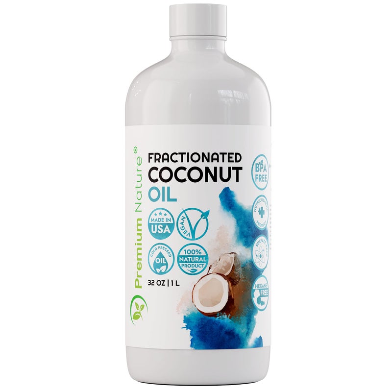 Premium Nature زيت جوز الهند المكرر الممتاز زيت تدليك زيت ناقل لخلط الزيوت الأساسية مرطب للبشرة الجافة زيت جوز الهند المكرر للزيوت الأساسية زيت تدليك جوز الهند 32 أونصة - Image 2
