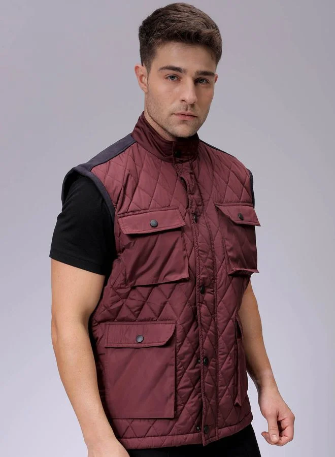 شركة المرآب الهندية Men Slim Fit Solid Puffer Jackets