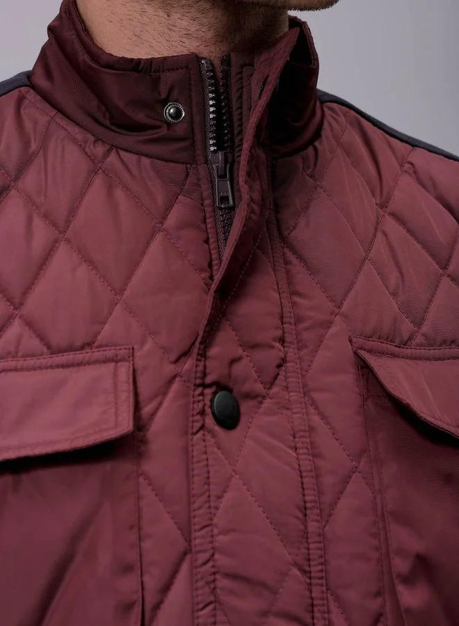 شركة المرآب الهندية Men Slim Fit Solid Puffer Jackets