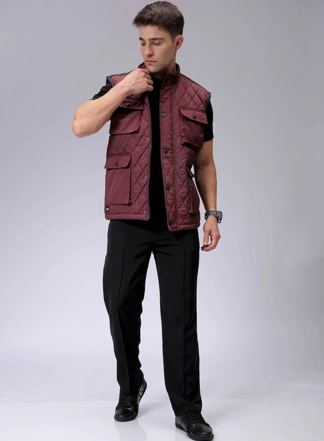 شركة المرآب الهندية Men Slim Fit Solid Puffer Jackets