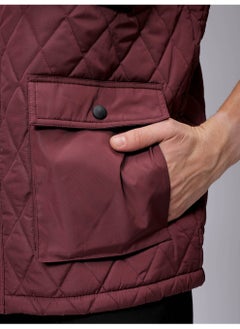 Men Burgundy Sleveeless Slim Fit Quilted Puffer Casual Jacket - pzsku/Z4BEDC73788F536F8CAF4Z/45/_/1734685695/54273e85-86a5-4fdc-857b-bdff066b609f