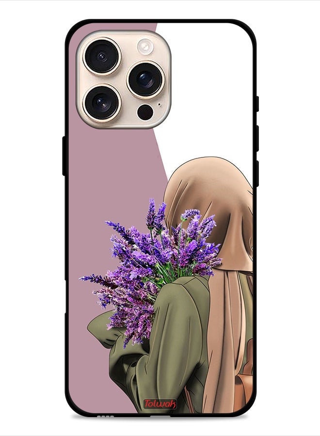 Tolwak Apple iPhone 16 Pro Protective Case Cover Holding Flower - Image 1