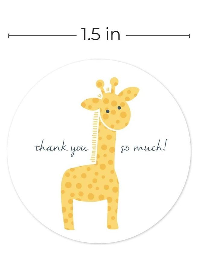 NIBEMINENT Animals Thank You Printed Stickers Roll Multicolour - Image 5
