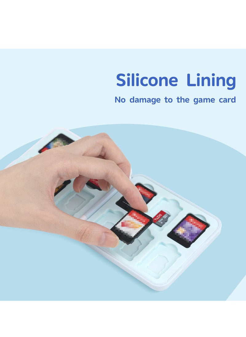 Excefore - Switch Game Card Storage Box, Portable Carrying Storage Travel Box with 12 Game Card Slots, Suitable for Nintendo Switch Game Card (Shark Party) - Image 1