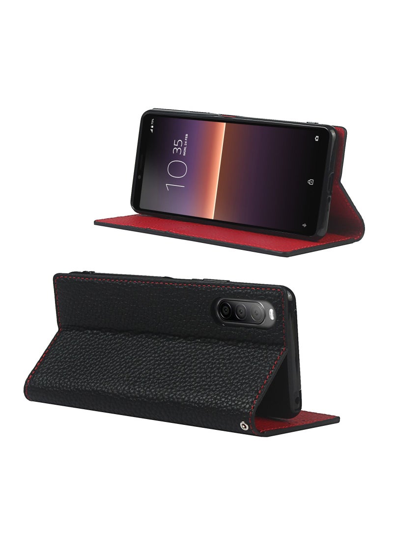 Suteni - Flip Cover Card Slots Leather Phone Case for Sony - Image 1