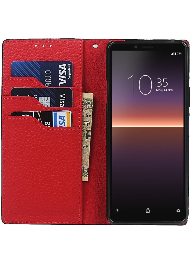 Suteni - Flip Cover Card Slots Leather Phone Case for Sony - Image 1