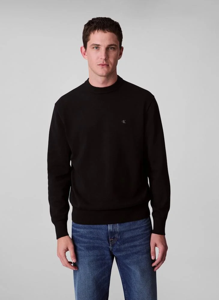 Calvin Klein Jeans Relaxed Cotton Monogram Jumper