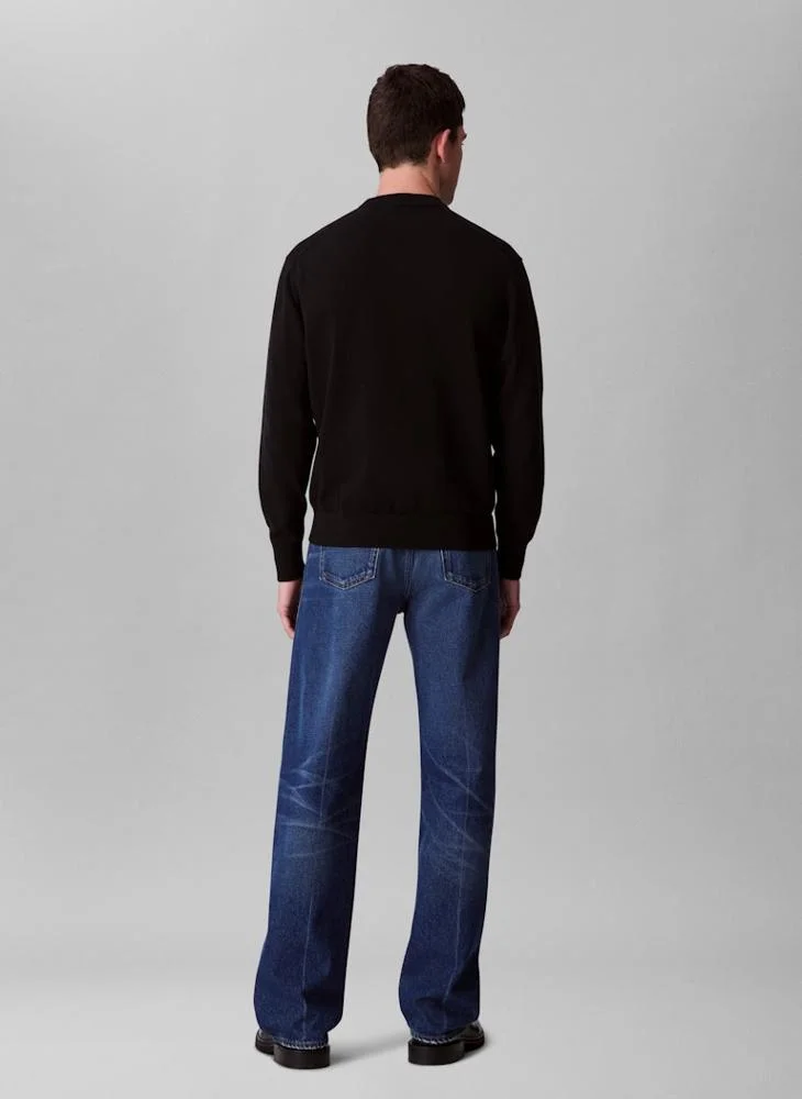 Calvin Klein Jeans Relaxed Cotton Monogram Jumper