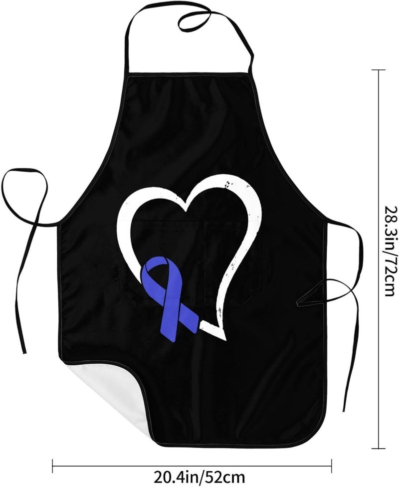 Heart Colon Cancer Awareness Fashionable Aprons Upgrade Your Cooking Experience - Image 2