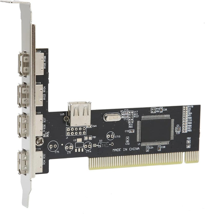 بطاقة توسعة PCI بـ 4 منافذ USB 2.0 مع شريحة VIA VT6212L، محول عام من PCI إلى USB للكيبوردات والطابعات والكاميرات للأجهزة المكتبية - Image 1