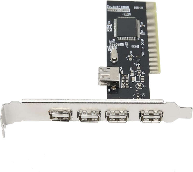 بطاقة توسعة PCI بـ 4 منافذ USB 2.0 مع شريحة VIA VT6212L، محول عام من PCI إلى USB للكيبوردات والطابعات والكاميرات للأجهزة المكتبية - Image 3