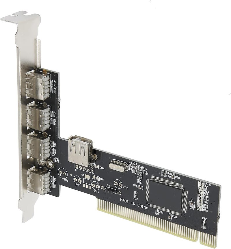 بطاقة توسعة PCI بـ 4 منافذ USB 2.0 مع شريحة VIA VT6212L، محول عام من PCI إلى USB للكيبوردات والطابعات والكاميرات للأجهزة المكتبية - Image 5