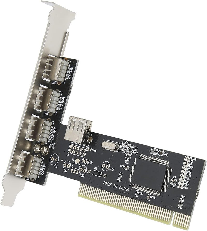 بطاقة توسعة PCI بـ 4 منافذ USB 2.0 مع شريحة VIA VT6212L، محول عام من PCI إلى USB للكيبوردات والطابعات والكاميرات للأجهزة المكتبية - Image 4