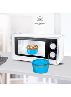 Milton MILTON Flexi 3+1 Lunch Box with Insulated Fabric Jacket, 4 Inner Stainless Steel Containers (180 ml, 320 ml, 320 ml, 450 ml), Microwave Safe & Leak-Proof Tiffin for Office, School, College, Blue  - Image 4