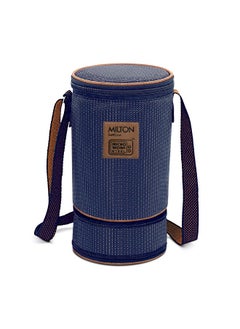 Milton MILTON Flexi 3+1 Lunch Box with Insulated Fabric Jacket, 4 Inner Stainless Steel Containers (180 ml, 320 ml, 320 ml, 450 ml), Microwave Safe & Leak-Proof Tiffin for Office, School, College, Blue  - Image 3