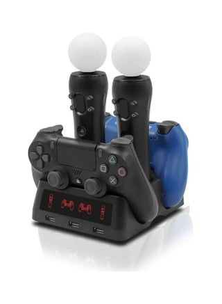 PS4 Controller Charging Station, PS4 Move Controller Charging Station with LED Display and 3 Front USB Ports, 4-in-1 Controller Charging Station for PS4/Pro/PS4 Slim/VR Move Motion Controllers - pzsku/Z4BEE3CA0D2F4DDE1D421Z/45/1742340642/d22a64b2-16d1-4e41-aff1-e93471f34ea3