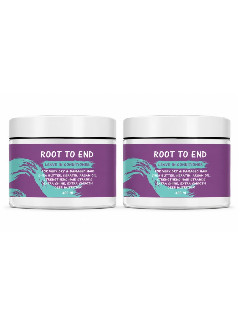 ROOT TO END Leave-In Conditioner two-piece  Daily Hydration, Softness & Protection from Root to End