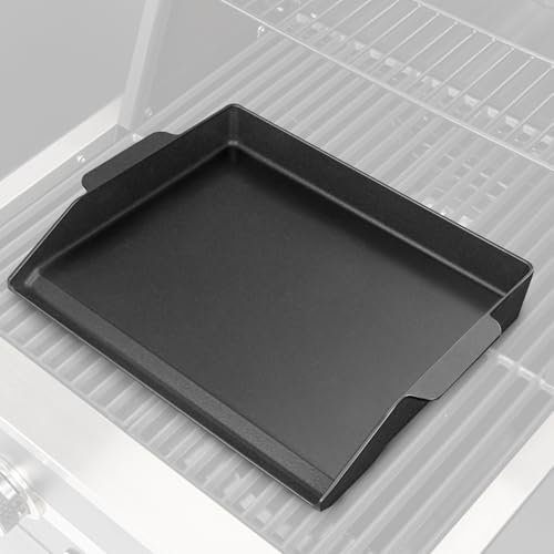 GORGERILA Griddle for Gas Grill, 23" X 16" Universal Cast Iron Griddle Insert for Weber Nexgrill Gas Stove Flat Top Charcoal Electric Grill Plate Outdoor Cooking Pan Camping Teppanyaki BBQ Accessory - Image 1
