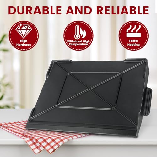 GORGERILA Griddle for Gas Grill, 23" X 16" Universal Cast Iron Griddle Insert for Weber Nexgrill Gas Stove Flat Top Charcoal Electric Grill Plate Outdoor Cooking Pan Camping Teppanyaki BBQ Accessory - Image 5