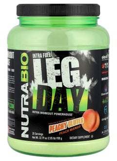 NutraBio Intra Fuel Leg Day Peachy Glutes Peach Mango 2.05 lb (930 g) 