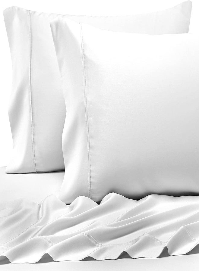 SLEEP-NEST SLEEPNEST 600 Thread Count King Pillowcase Set Long Staple 100% Pure Cotton Pillow Cases 20×36 inches | for Quality Sleep Soft & Smooth Set of 2 King Pillow Cover | 4 Inch Z Hem, Pure White - Image 1