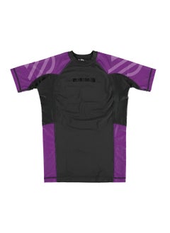 Sanabul  Essential Short Sleeve Compression Shirt For Men | Mma Wrestling Jiu Jitsu Bjj Base Layer Rash Guard | Workout Men'S Compression Shirt (Small, Purple)  - Image 2