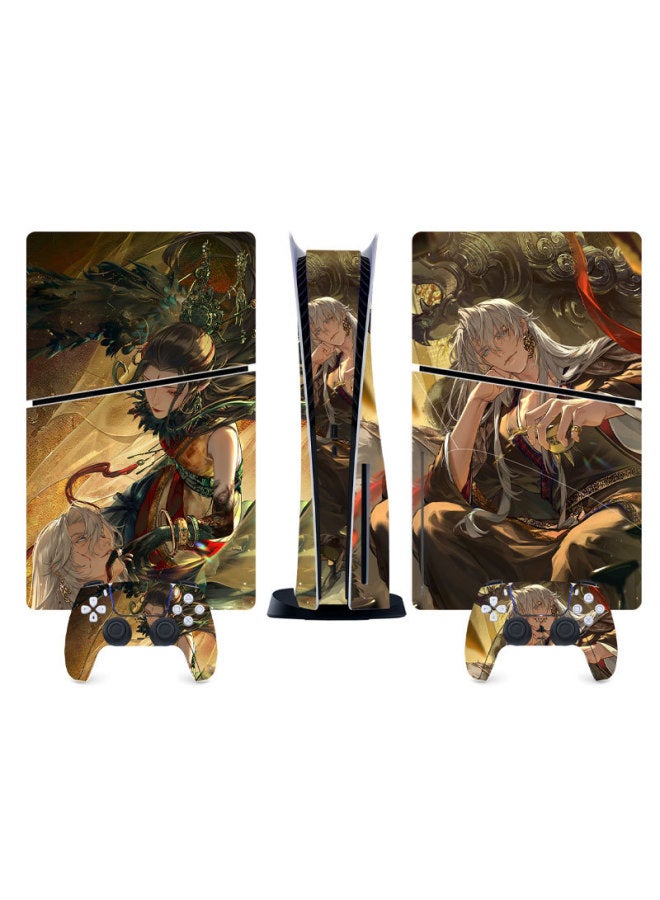 Suitable For Sony PS5 Game Console Sticker Optical Drive Version Protective Film Fashion Cartoon Animation Full Set Of Sticker Film-Color:PS5SlimDiscQT-13040 - Image 4