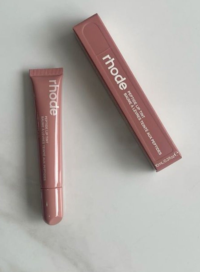 رود تينت شفاه ببتيد بلون الخوخ مع جراب هاتف صيفي متطابق لهواتف آيفون 15-16-17 برو وبرو ماكس، جراب سيليكون آمن بمسكة ثابتة مع حامل للغوس، تغليف أنيق وتصميم عملي لتجديد الإطلالة أثناء التنقل - Image 4