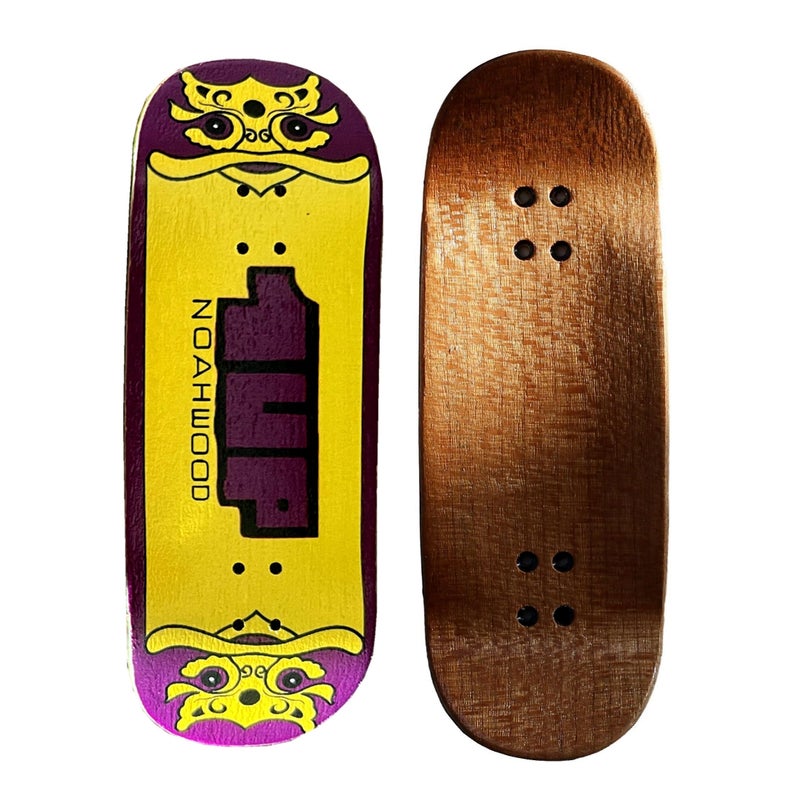 NOAHWOOD Handmade Fingerboard Deck 975x35mm 5Layer Color Maple Pro concave Creative Design Mini Skateboard Yellow 1up - Image 2